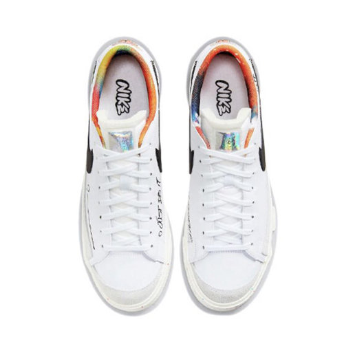 最夯商品#2022熱銷 Nike Blazer Low 77 「Just Do lt」塗鴉 白黑橘 男女同款