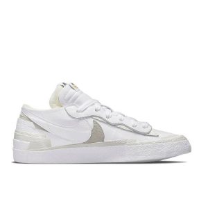 Nike Blazer Low Sacai White Patent 白灰 漆皮 耐磨防滑 解構低幫板鞋 男女同款