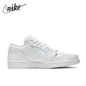 Nike Jordan 1 Triple White 輕便舒適 低幫復古籃球鞋 純白 男女同款#快速出貨#