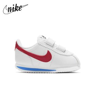 好評不斷# 嬰童Nike Cortez Basic SL (TDV) 輕便百搭復古休閒運動跑鞋童鞋 白紅