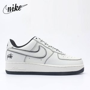 Nike Air Force 1 Low x Stussy 空軍一號 黑邊3M反光 白色 復古休閒運動鞋 男女同款