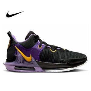 NIKE LeBron Witness VII EP 防滑耐磨減震 實戰籃球鞋 黑紫 男款